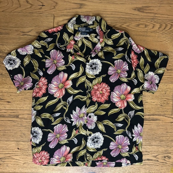 90s Vintage Polo Ralph Lauren Clayton Floral Button up Shirt GQ - Picture 1 of 2